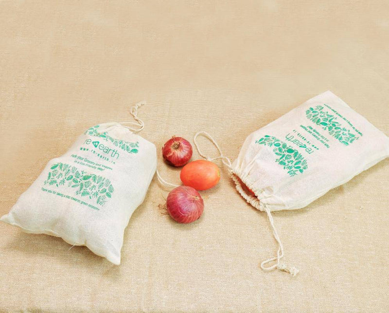 Buy Potli Fridge bags - Veggie Set (6 bags) | Shop Verified Sustainable Fridge Vegetable Bags on Brown Living™