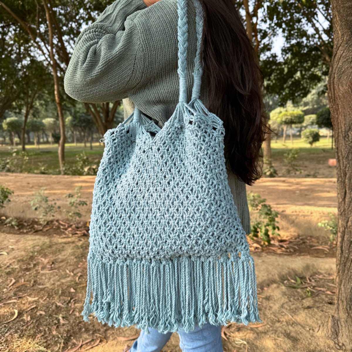 Powder Blue Hobo Bag | Verified Sustainable by Brown Living™