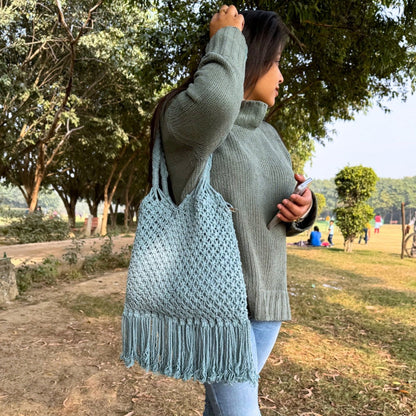 Powder Blue Hobo Bag | Verified Sustainable by Brown Living™