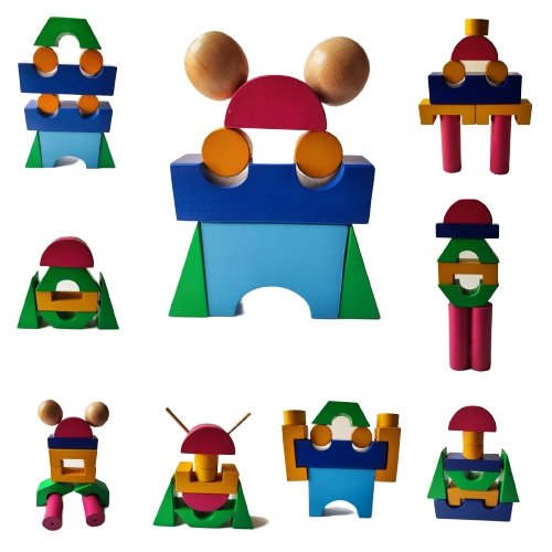 Prani | Set of 21 Wooden Pieces Playing Toys for Kids | Verified Sustainable by Brown Living™