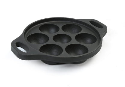 Pre Seasoned Cast Iron Appe/ Paniyaram/ Paddu pan | 7 pit | Verified Sustainable by Brown Living™