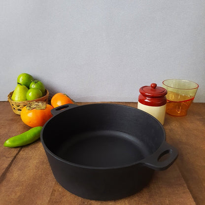 Pre Seasoned Cast Iron Cooking Pot | 2.1 litres, 1.8 kg | Verified Sustainable by Brown Living™