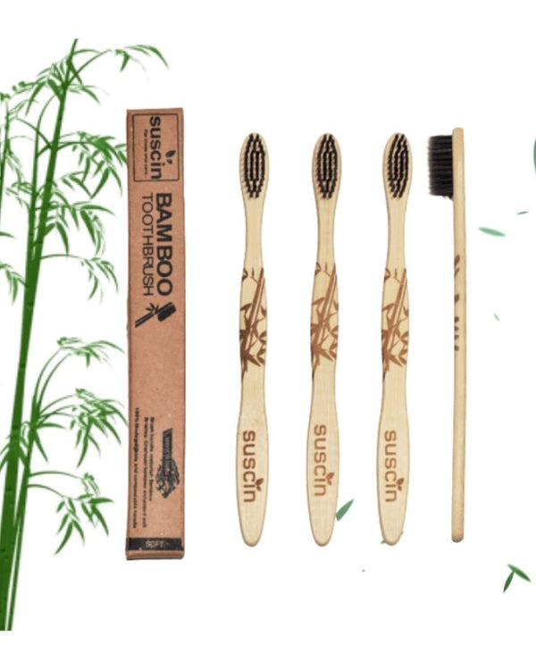 Buy Premium Bamboo NOVA Toothbrush Set of 4 | Shop Verified Sustainable Products on Brown Living