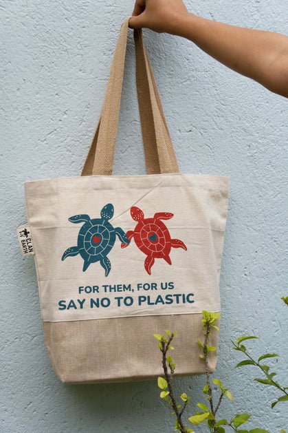 Buy Premium Canvas-Jute Tote Bag | Shop Verified Sustainable Tote Bag on Brown Living™
