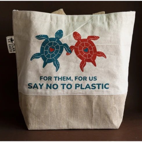 Buy Premium Canvas-Jute Tote Bag | Shop Verified Sustainable Tote Bag on Brown Living™