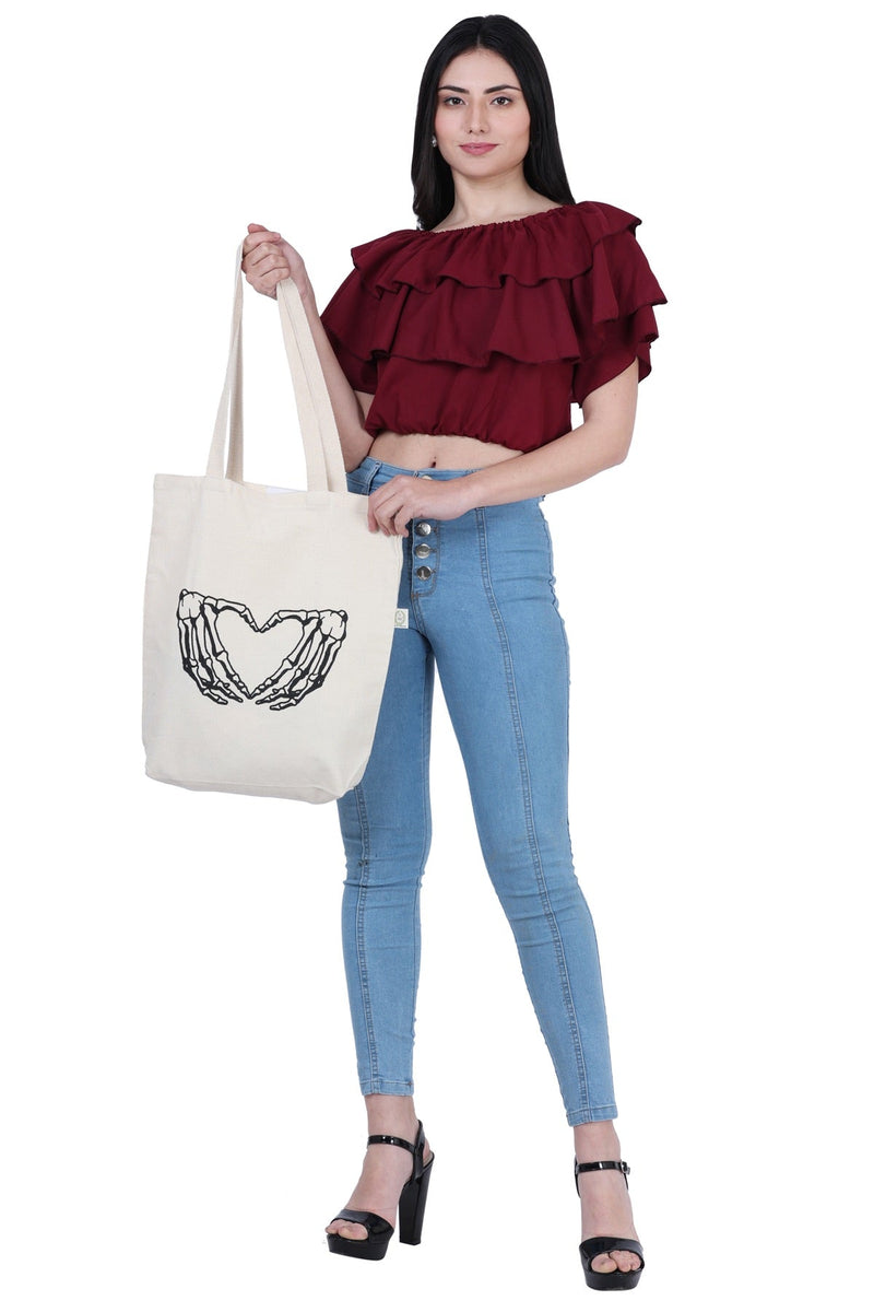 Premium Cotton Canvas Tote Bag- Bone White | Verified Sustainable Tote Bag on Brown Living™