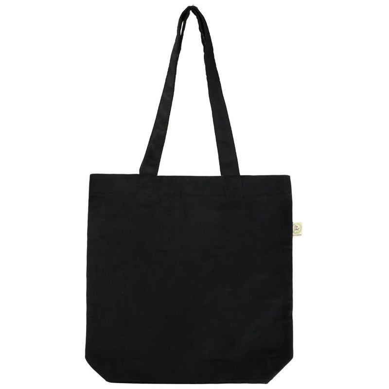 Premium Cotton Canvas Tote Bag- Zebra Black | Verified Sustainable Tote Bag on Brown Living™