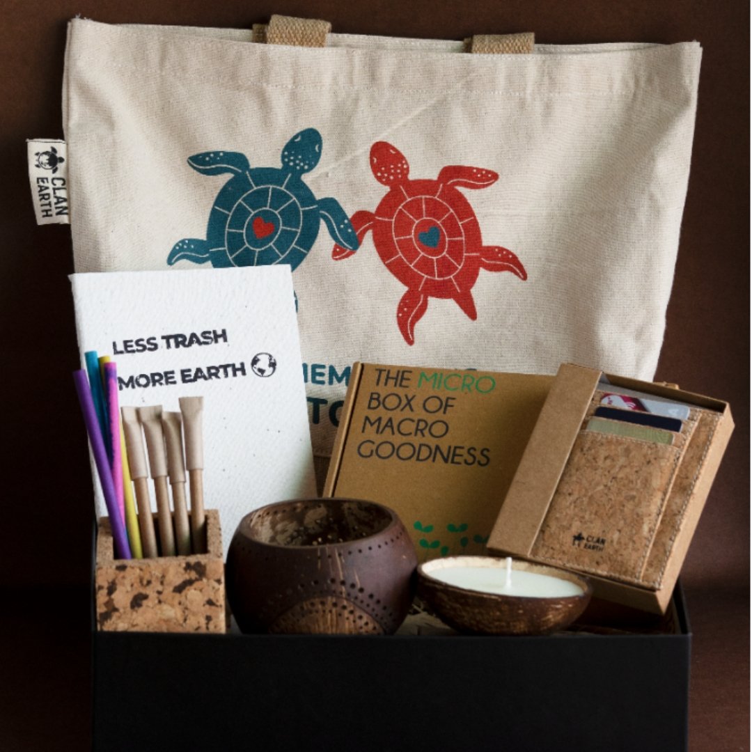Premium Eco - friendly Diwali Gift box (Cork and Coco Products) | Verified Sustainable by Brown Living™