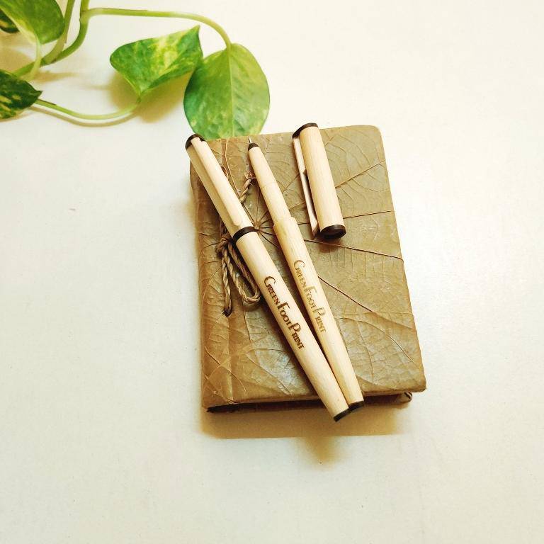 Premium Handcrafted Bamboo Pens - Pack of 2 | Verified Sustainable by Brown Living™