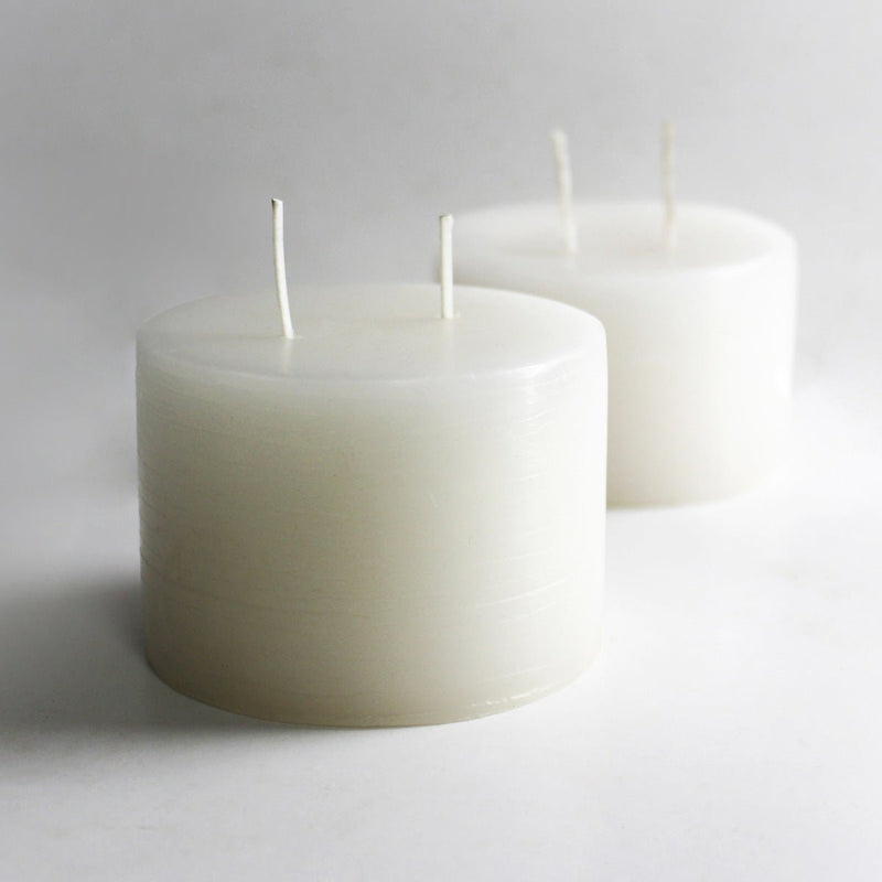 Buy Premium, Perfumed White Pillar Candle- Set Of 2 | Shop Verified Sustainable Products on Brown Living