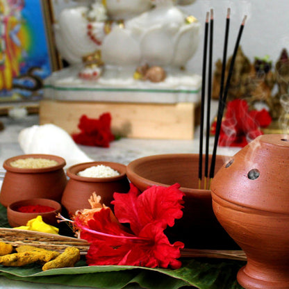 Puja Kit - Assorted Combitions of Terracotta Products | Verified Sustainable by Brown Living™