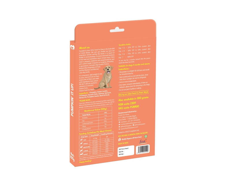 Buy Pumpkin It Up | 100 gram pack of 3 | Shop Verified Sustainable Pet Food on Brown Living™