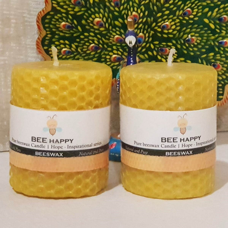 Buy Pure Beeswax Candle | Hope Inspirational series pack of 2 | Shop Verified Sustainable Candles & Fragrances on Brown Living™