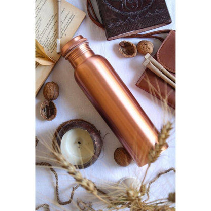 Pure Copper Bottle with FREE Cotton Bag | Verified Sustainable by Brown Living™