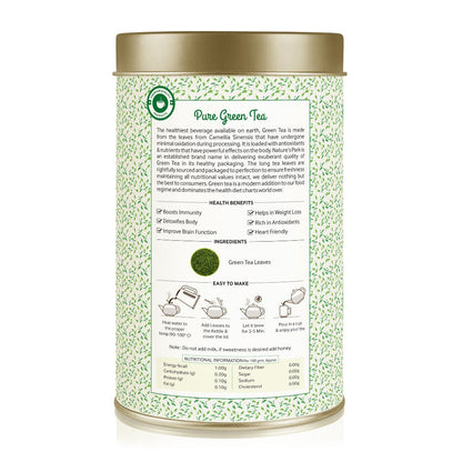 Pure Green Tea Can (125 g) | Verified Sustainable by Brown Living™