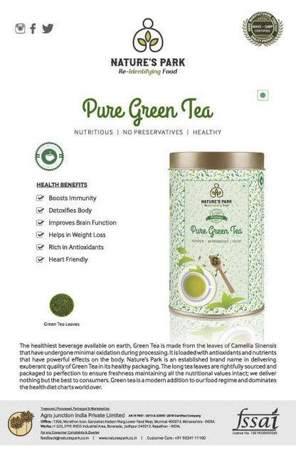 Pure Green Tea Can (125 g) | Verified Sustainable by Brown Living™