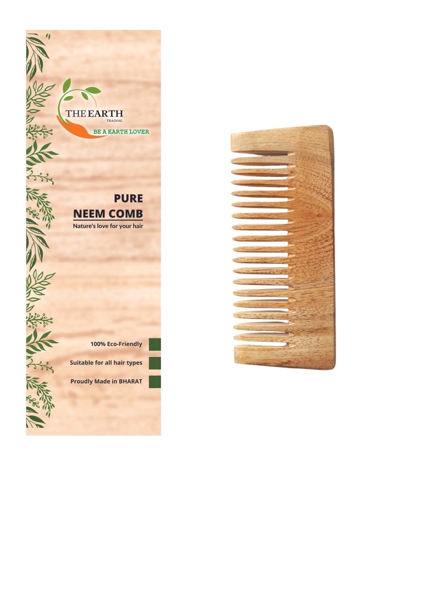 Pure Kacchi Neem Wood Comb Detangle 5.5 | Verified Sustainable by Brown Living™