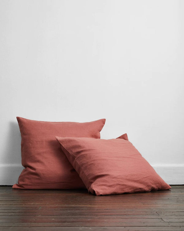 Buy Pure Linen Cushion Cover | Set of 2 |Dusty Pink | Shop Verified Sustainable Covers & Inserts on Brown Living™