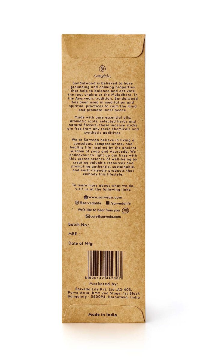 Pure Sandalwood Incense Stick | Verified Sustainable by Brown Living™