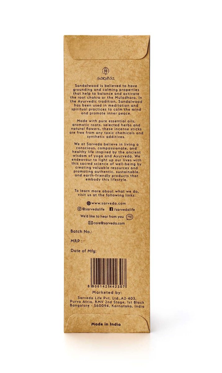 Buy Pure Sandalwood Incense Stick | Shop Verified Sustainable Pooja Needs on Brown Living™