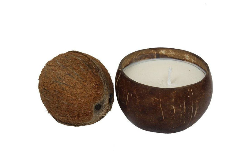 Buy Pure Soy Wax - Mystery Aromatic Candle in Reusable Coconut Shell & Cotton Wick | Shop Verified Sustainable Products on Brown Living
