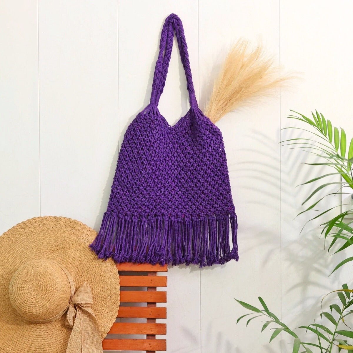 Purple Hobo Handmade Bag | Verified Sustainable by Brown Living™