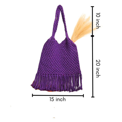 Purple Hobo Handmade Bag | Verified Sustainable by Brown Living™