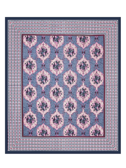 Purple Interiors Hand Block Printed Cotton Queen Size Bedding Set | Verified Sustainable by Brown Living™