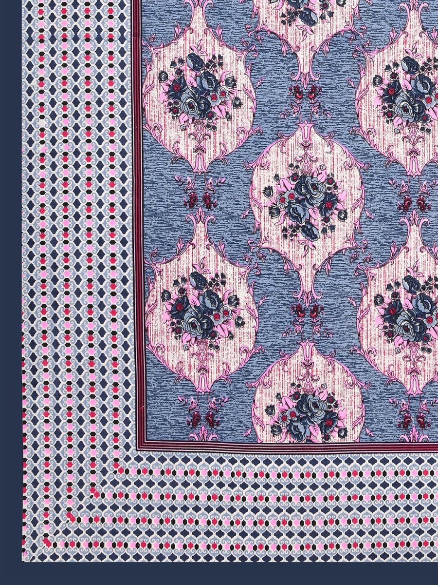 Purple Interiors Hand Block Printed Cotton Queen Size Bedding Set | Verified Sustainable by Brown Living™