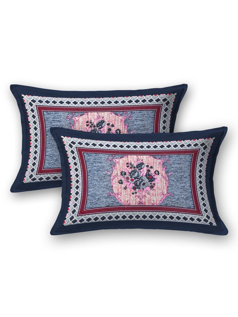 Purple Interiors Hand Block Printed Cotton Queen Size Bedding Set | Verified Sustainable by Brown Living™