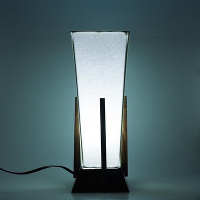 Wooden Table Lamp for Bedroom | Home Decorative (Brown - 14'' Inch x 14" inch) – Lamps & Lighting on Brown Living™. SKU: LMP - 007. Img 2.