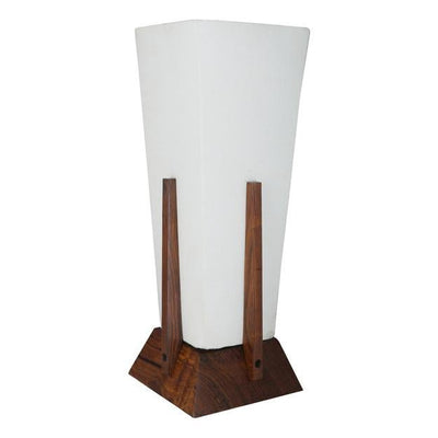Wooden Table Lamp for Bedroom | Home Decorative (Brown - 14'' Inch x 14" inch) – Lamps & Lighting on Brown Living™. SKU: LMP - 007. Img 4.