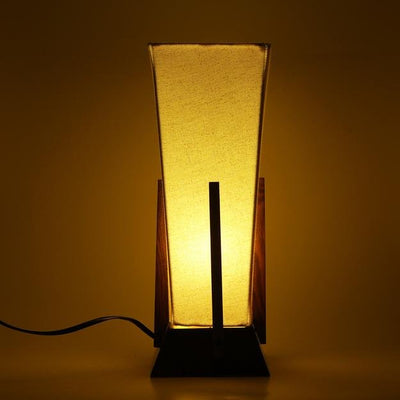 Wooden Table Lamp for Bedroom | Home Decorative (Brown - 14'' Inch x 14" inch) – Lamps & Lighting on Brown Living™. SKU: LMP - 007. Img 3.