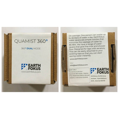 Quamist 360 Dual - Mode Water - Saving Nozzle For Standard Size Tap | Verified Sustainable by Brown Living™