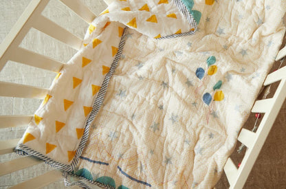 Quilt - I Am Going To The Circus - Teal | Verified Sustainable by Brown Living™