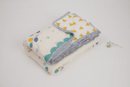 Quilt - I Am Going To The Circus - Teal | Verified Sustainable by Brown Living™