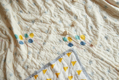 Quilt - I Am Going To The Circus - Teal | Verified Sustainable by Brown Living™