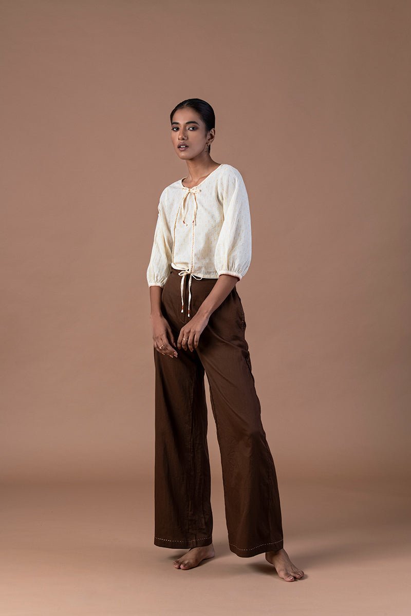 Buy Qurbat Organic Cotton Trouser | Shop Verified Sustainable Womens Trouser on Brown Living™