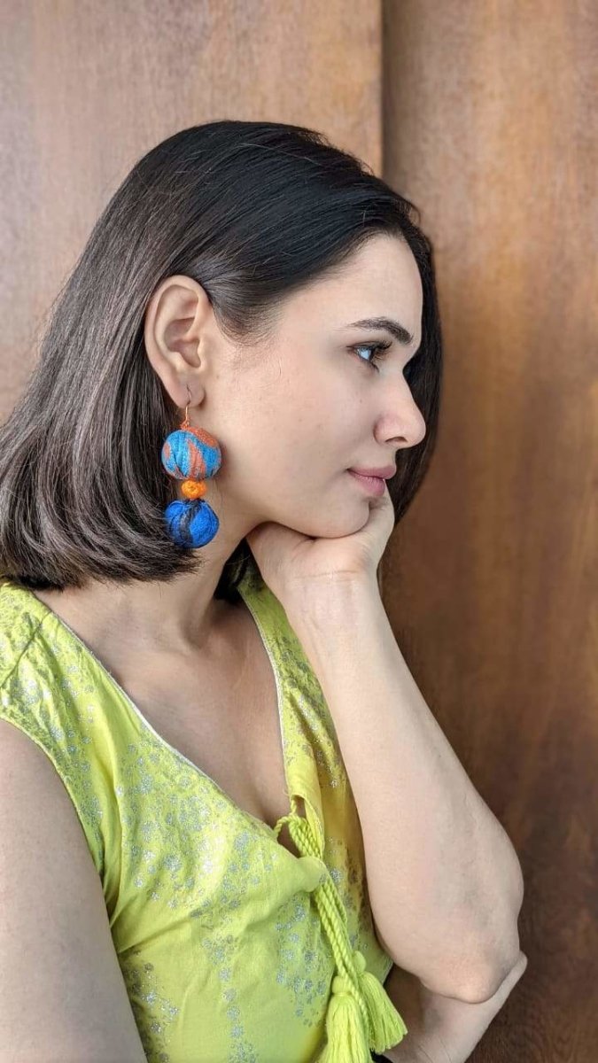 Buy Raag Textile Earrings | Shop Verified Sustainable Products on Brown Living