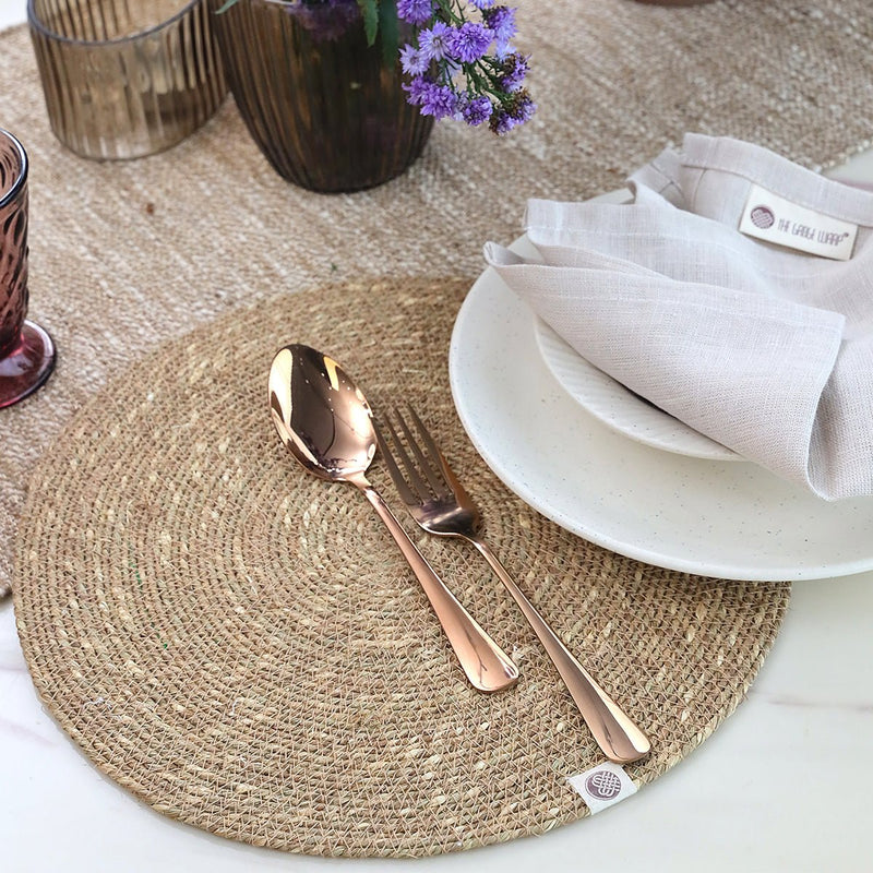 Buy Radiance Round Mat (Set Of 2) | Shop Verified Sustainable Table Linens on Brown Living™