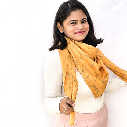 Radiant Yellow Silk Square Scarf | Verified Sustainable by Brown Living™