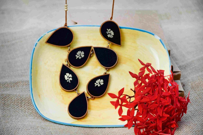 Buy Rain Drop Necklace (Black) | Shop Verified Sustainable Products on Brown Living