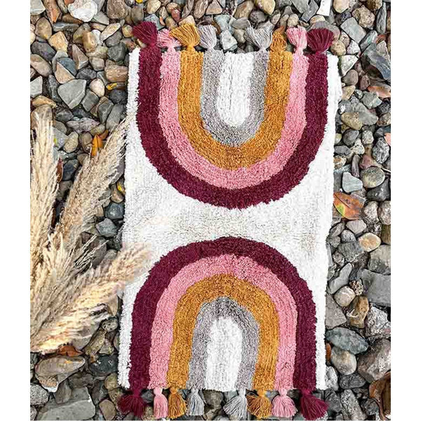 Buy Rainbow Cheer Cotton Bathmat | Shop Verified Sustainable Mats & Rugs on Brown Living™