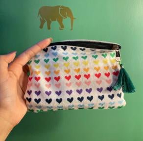 Buy Rainbow Heart Pouch | Shop Verified Sustainable Stationery on Brown Living™