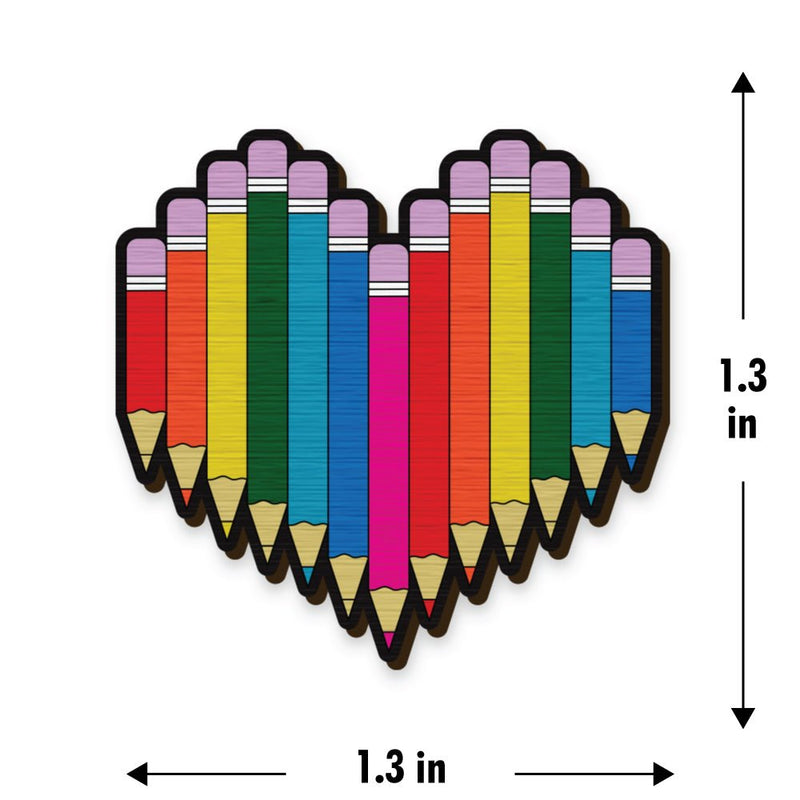 Buy Rainbow Pencils Pin | Shop Verified Sustainable Stationery on Brown Living™