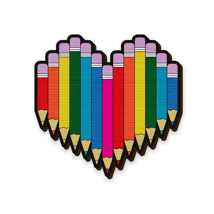 Rainbow Pencils Pin | Verified Sustainable by Brown Living™