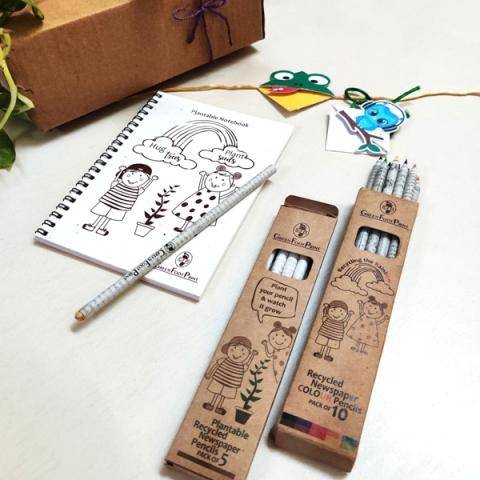 Buy Rakhi Gift Hamper | Plantable Stationery Gift Box for Kids | Shop Verified Sustainable Products on Brown Living