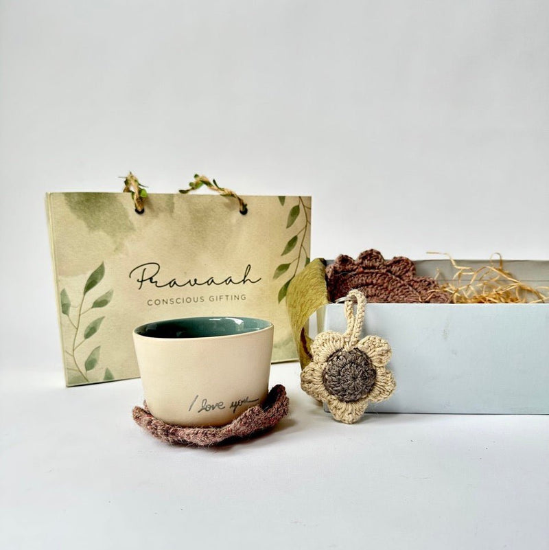 Buy Cup, Coaster and Chain Gift Hamper | Shop Verified Sustainable Gift Hampers on Brown Living™