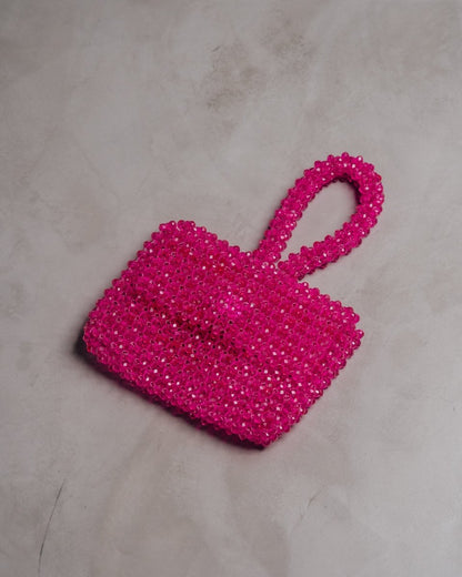 Rani Wristlet | Womens Handbag | Rani Pink | Crystal glass beaded | Verified Sustainable by Brown Living™