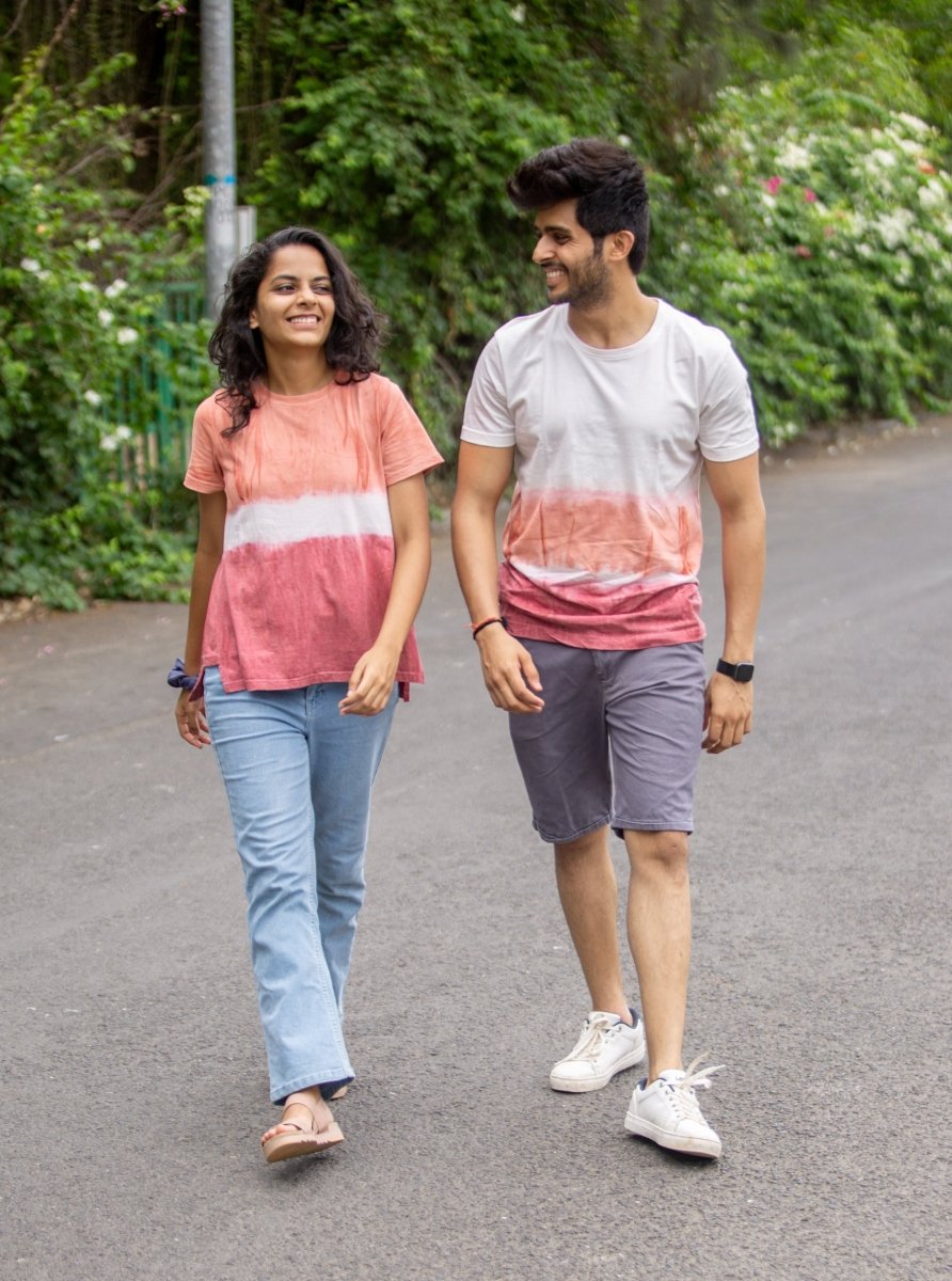 Rare Red Ombre Women's A - Line Organic Cotton Top | Verified Sustainable by Brown Living™